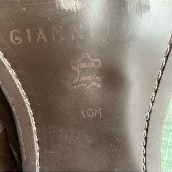 Gianni Bini Women’s Brown genuine Leather Y2K mule heel size 10. Good condition! - Picture 7 of 11